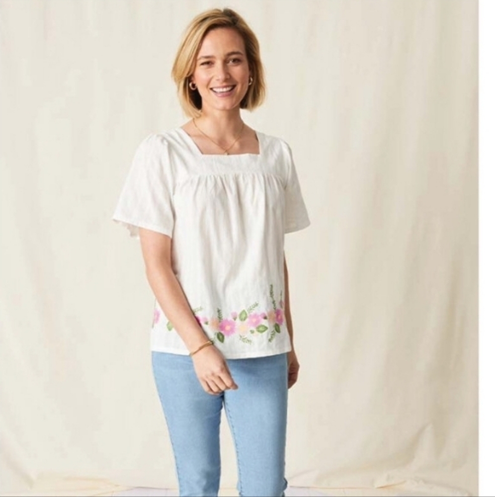 Matilda Jane Best-Dressed Embroidered Blouse sz small WT163